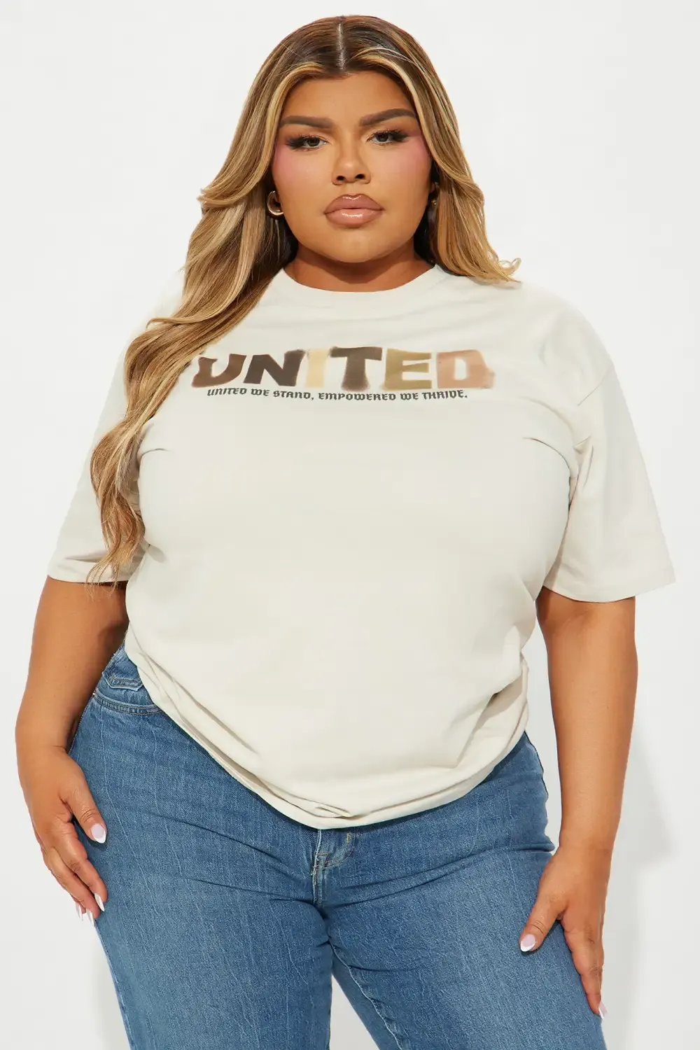 United We Thrive Short Sleeve Tee - Natural/Combo