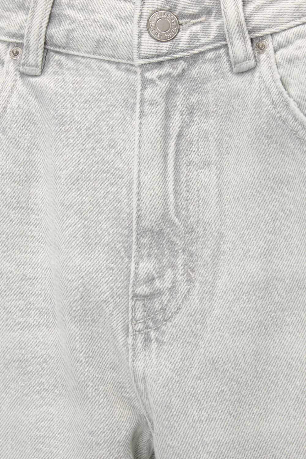 Jeans wide leg tiro alto
