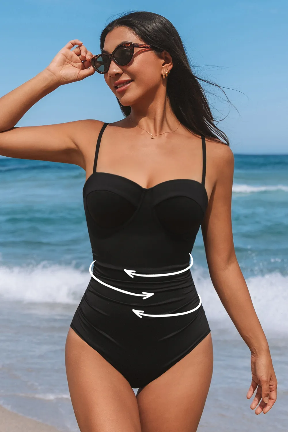 Siren's Call Black Slim & Sculpt One-Piece Swimsuit