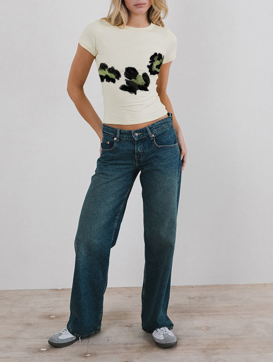 Short Sleeve Casual Style Tee