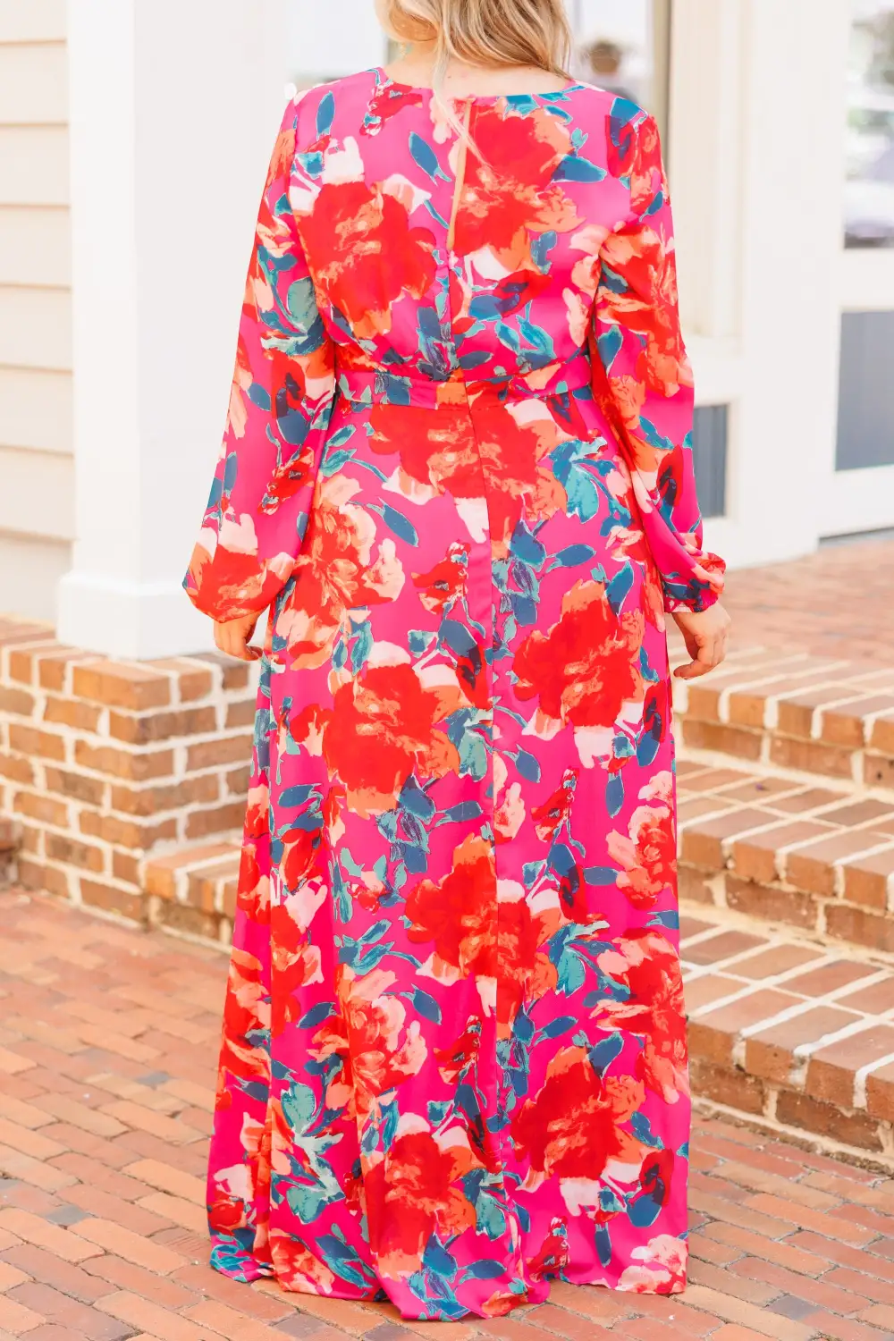 Way Too Complicated Maxi Dress, Fuchsia Multi