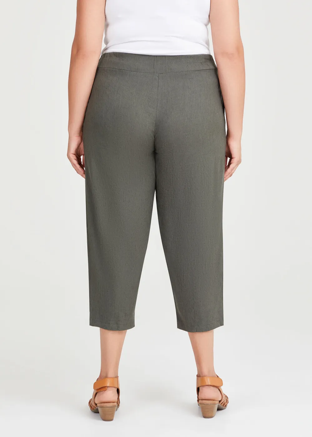 Stretch Linen Mia Crop Pant