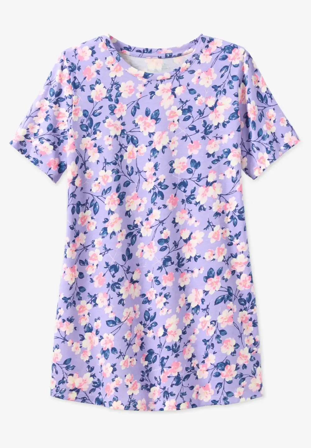 Perfect Printed Short-Sleeve Crewneck Tee