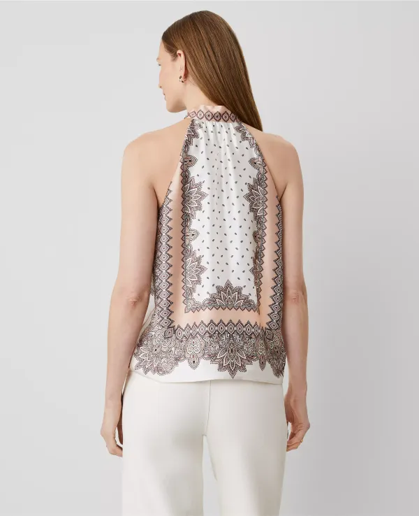 Paisley Tie Halter Top
