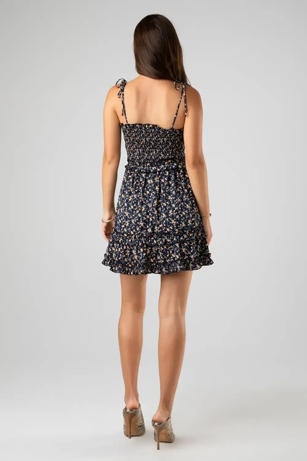 Smock Printed Mini Dress