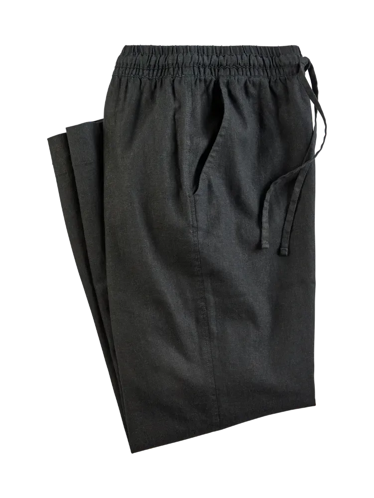 Women's Washable Linen Pull-On Drawstring Pants
