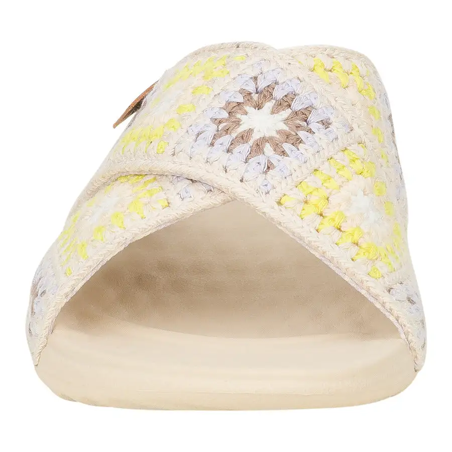 Christi Slide Cottage Crochet - Egret/Lavender/Multi