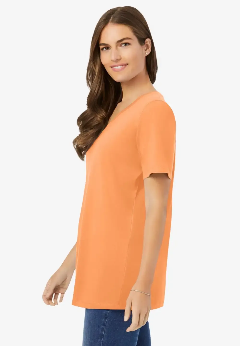 Perfect Short-Sleeve V-Neck Tee