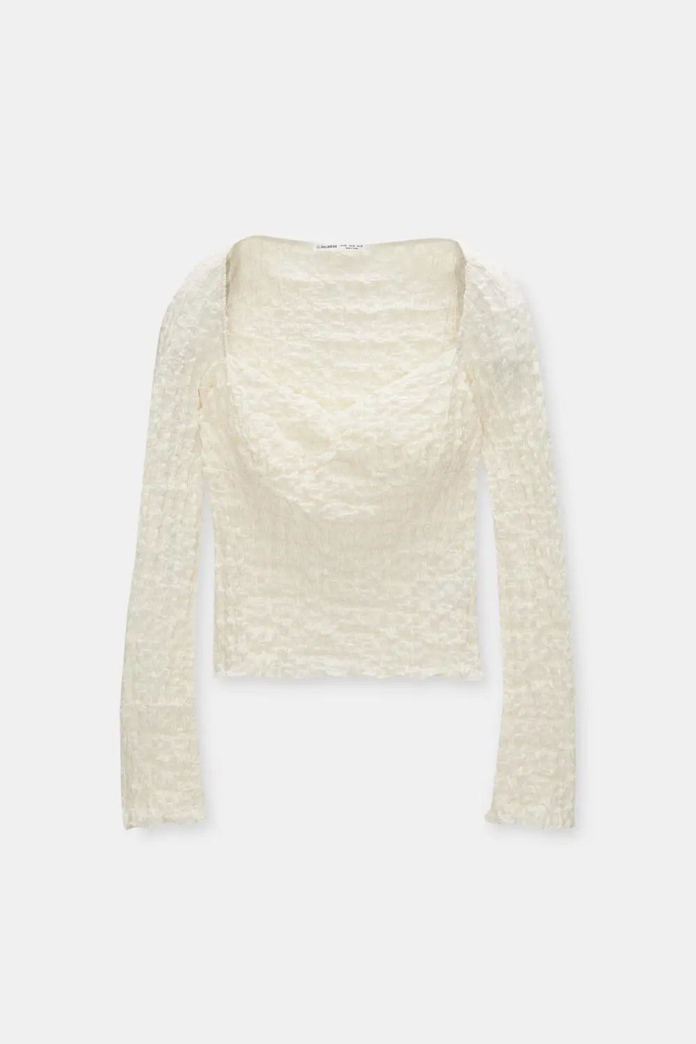 Textured corsetry-inspired top