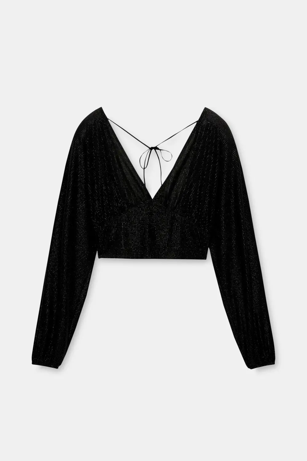 Long sleeve shiny top