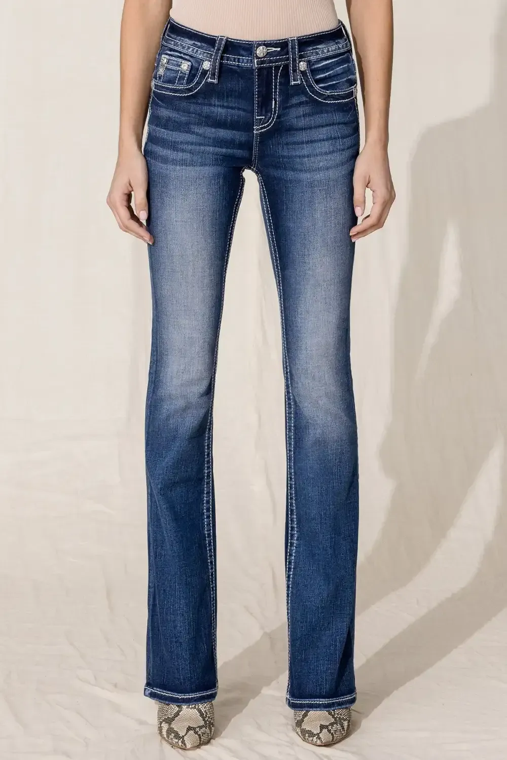 Retro Insert Bootcut Jeans