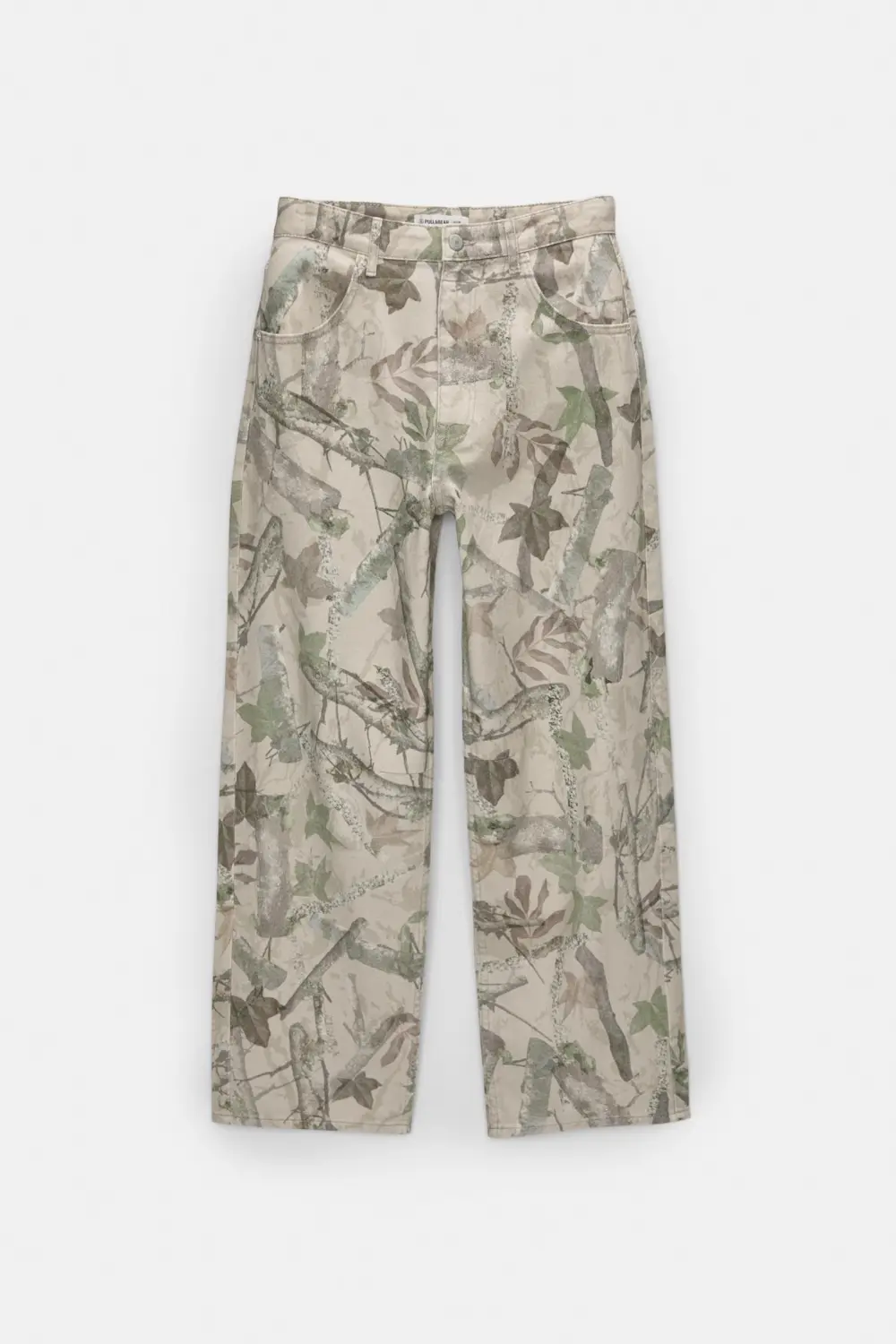 Pantalón skater estampado hojas