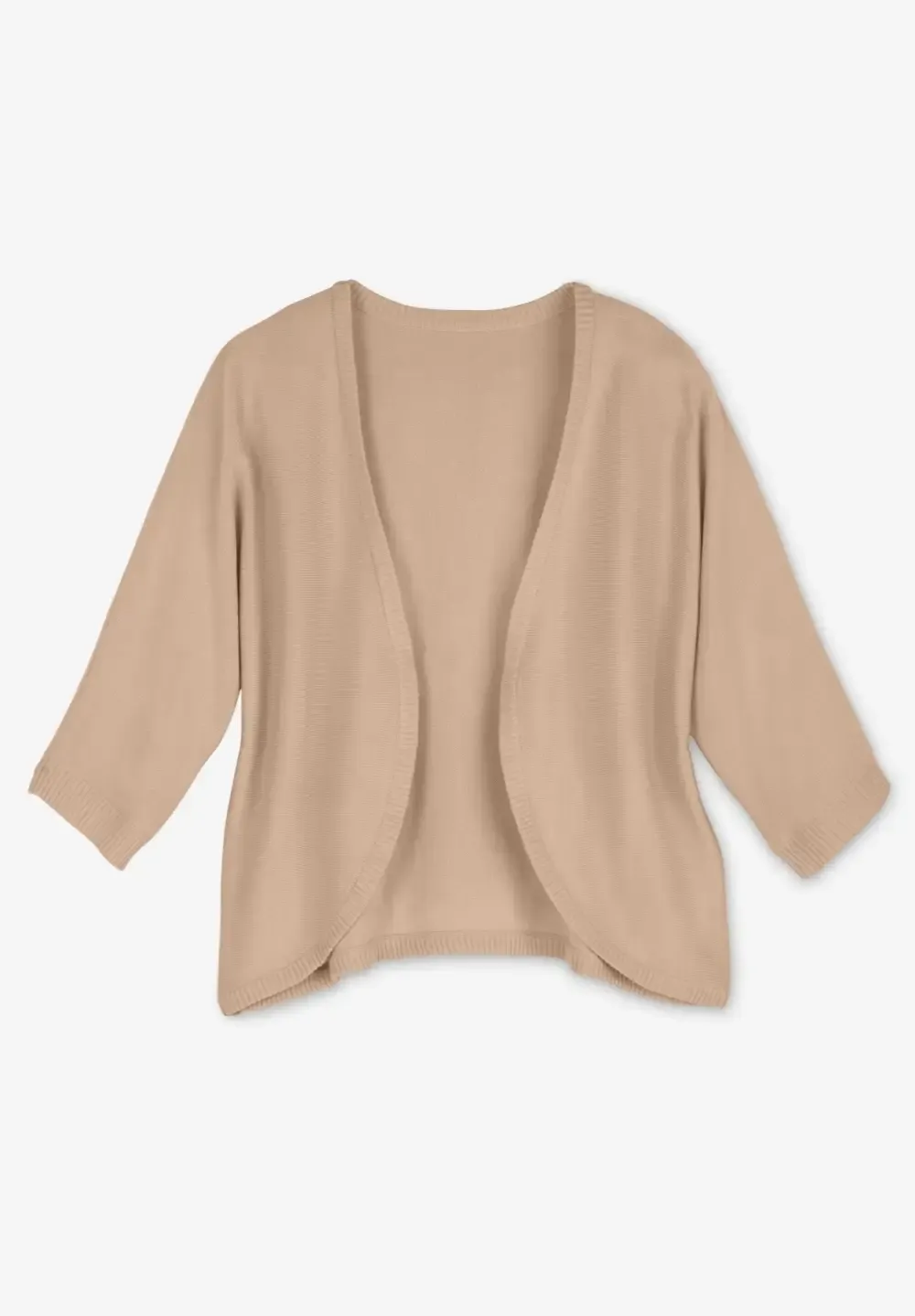 Rib Trim Cardigan Shrug