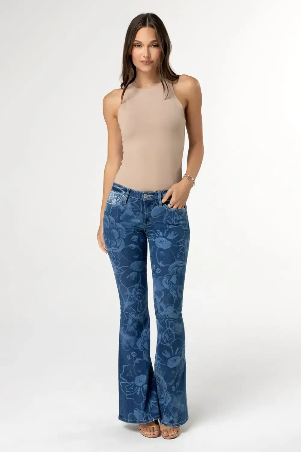 Rhiannon Floral Flare Jeans