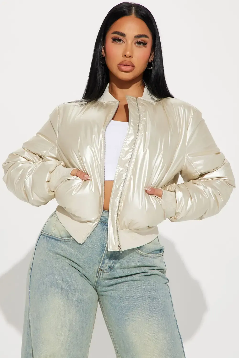 Tap Out Puffer Jacket - Cream