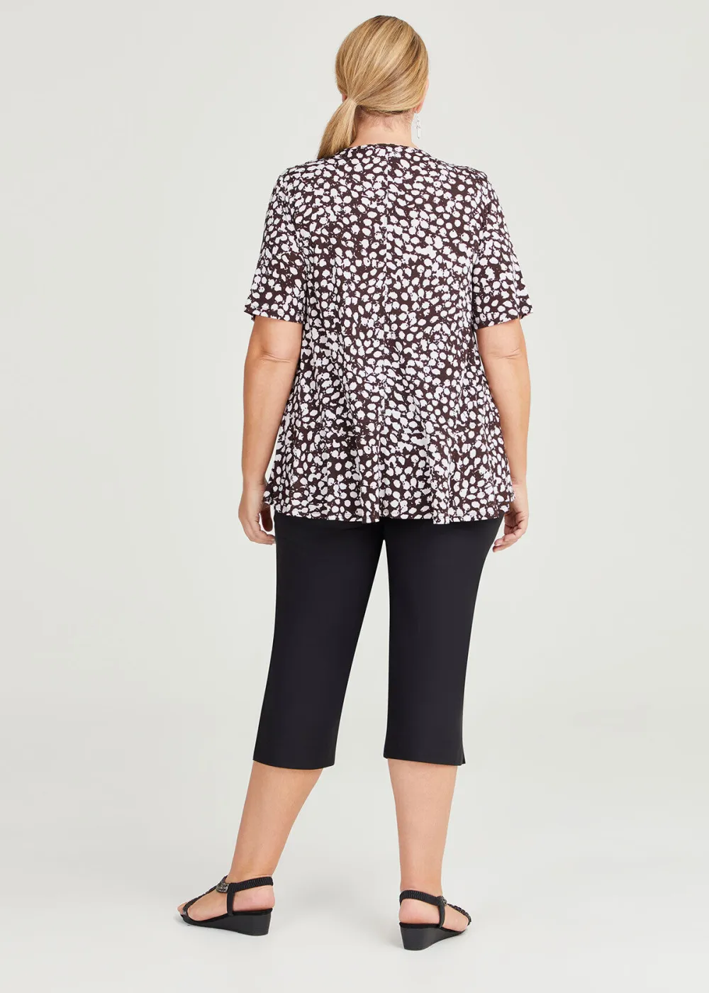 Print Peplum Top