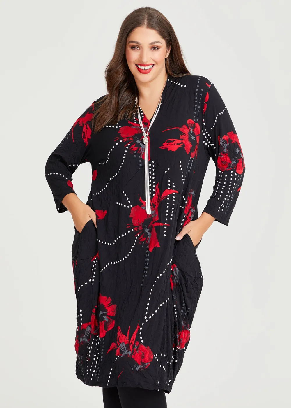 Poppy V-neck Luna Tulip Dress