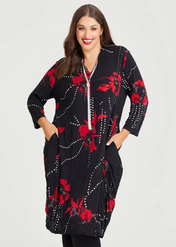 Poppy V-neck Luna Tulip Dress