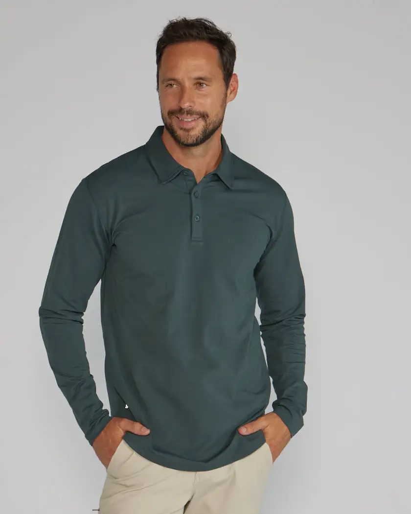 Drop-Cut Long Sleeve: Lux Polo