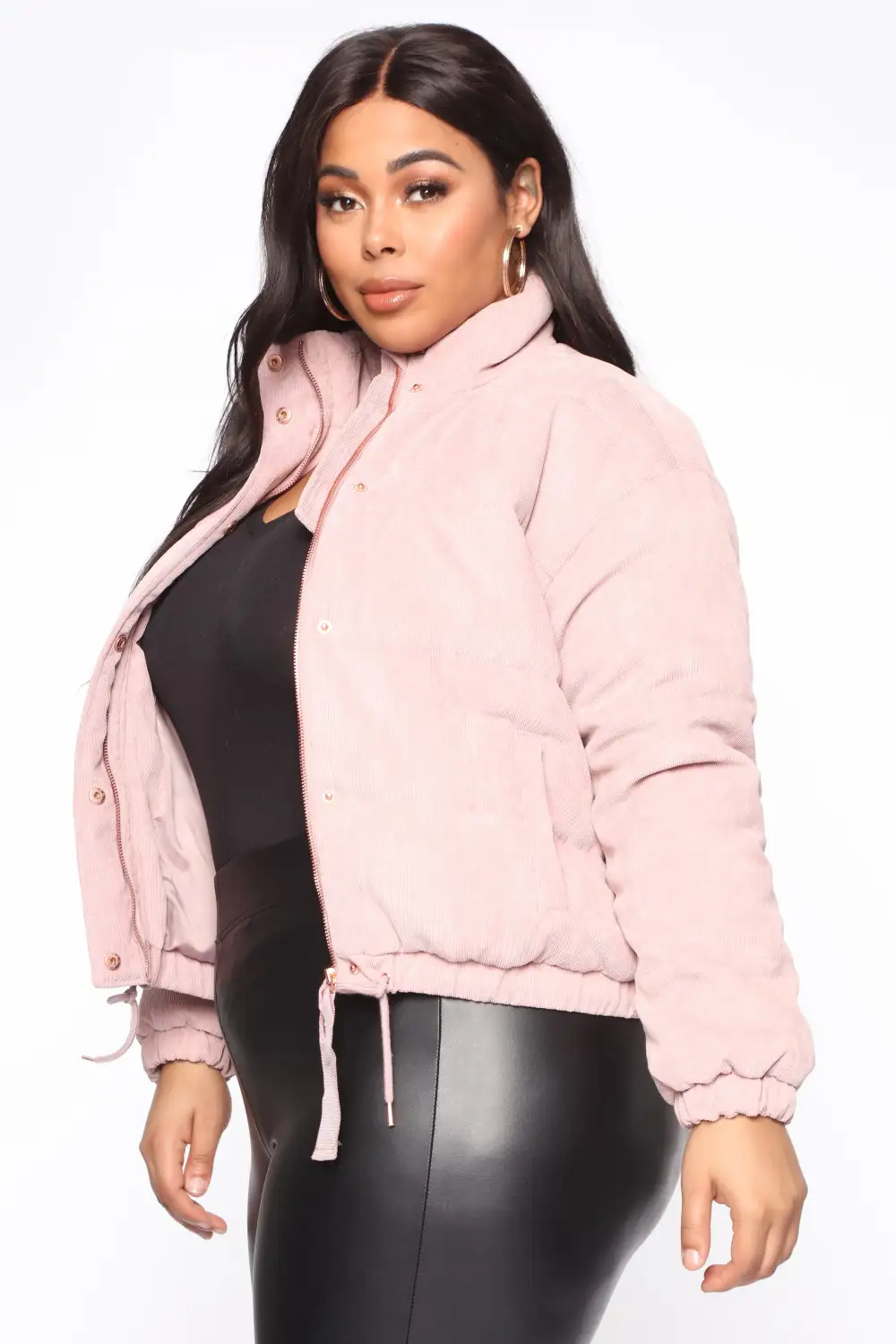 Cover Your Tracks Puffer Jacket - Mauve
