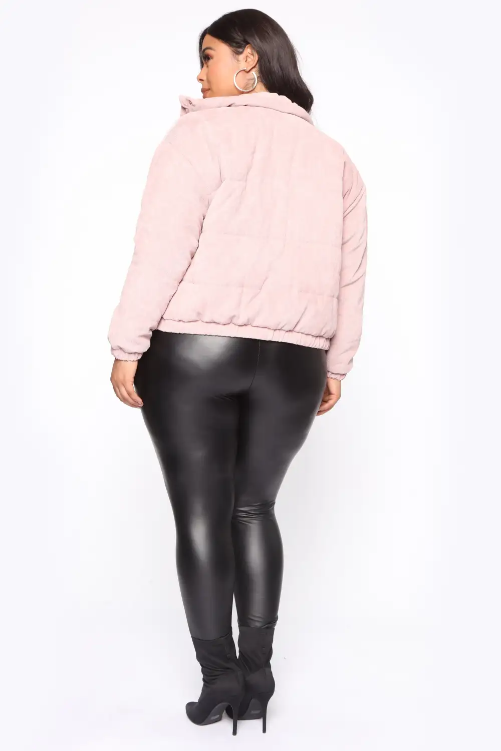 Cover Your Tracks Puffer Jacket - Mauve