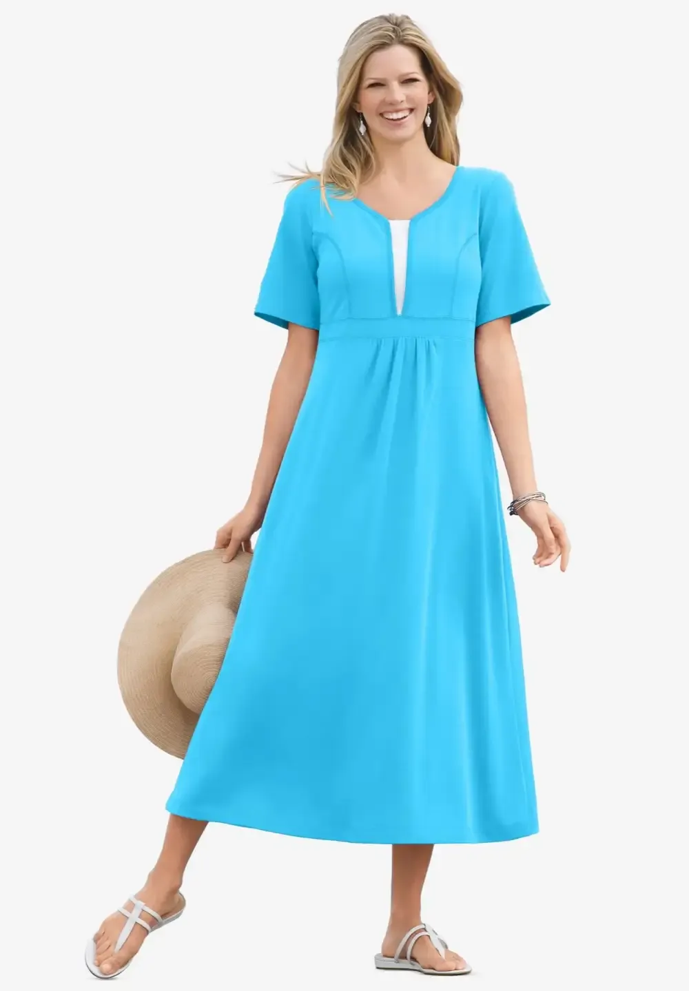 Layered Knit Empire Dress