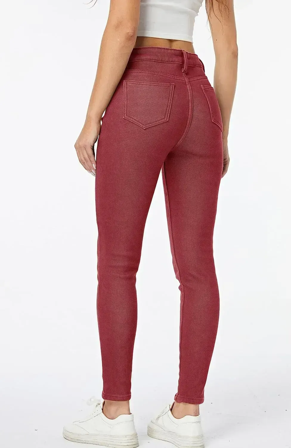 Women's Winter Fleece Lined Sherpa Thermal Skinny Pants Casual Warm Trousers