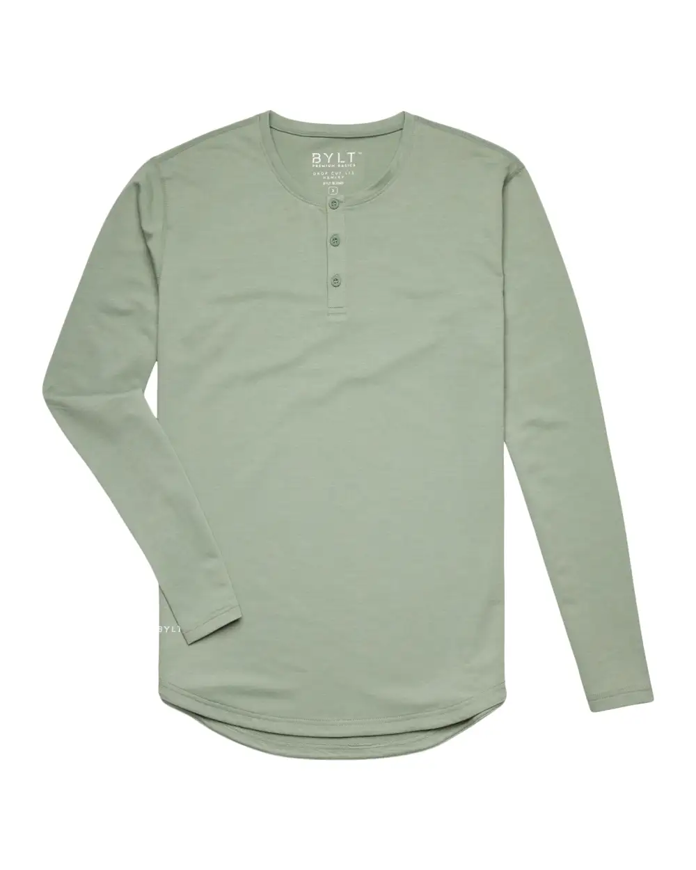 Henley Drop-Cut Long Sleeve: Bylt Signature