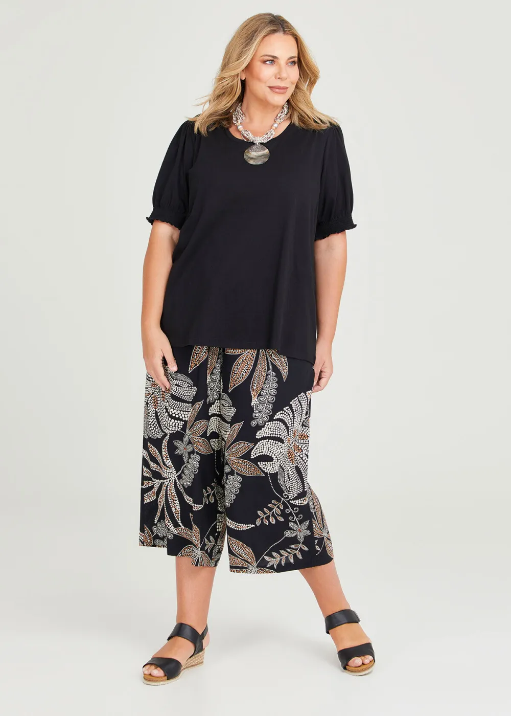 Natural Foliage Crop Pant