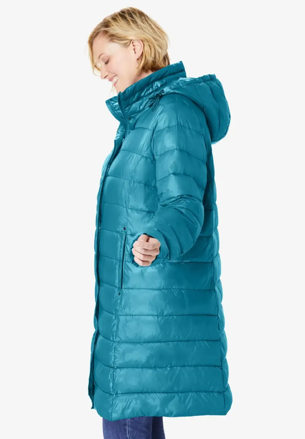 Long Packable Puffer Jacket