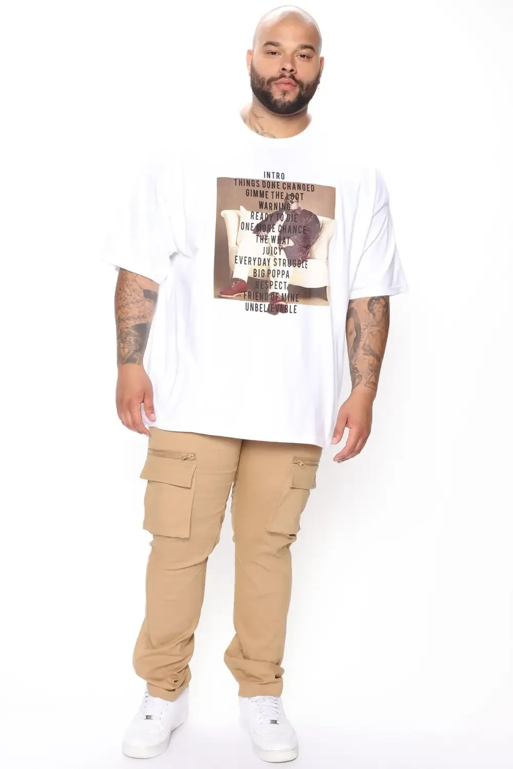 Biggie Lyrical Short Sleeve Tee - White