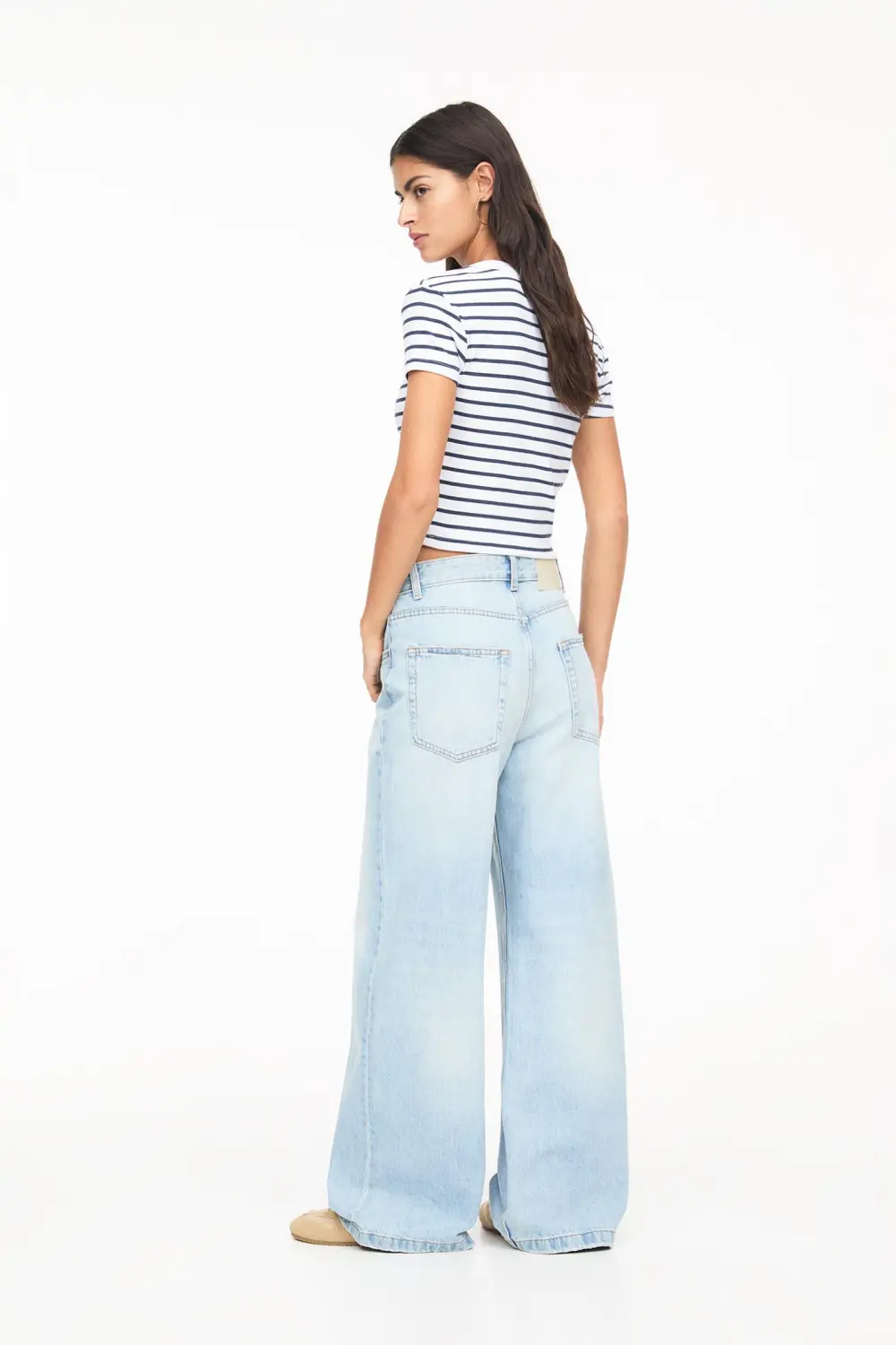 Camiseta cropped canalé