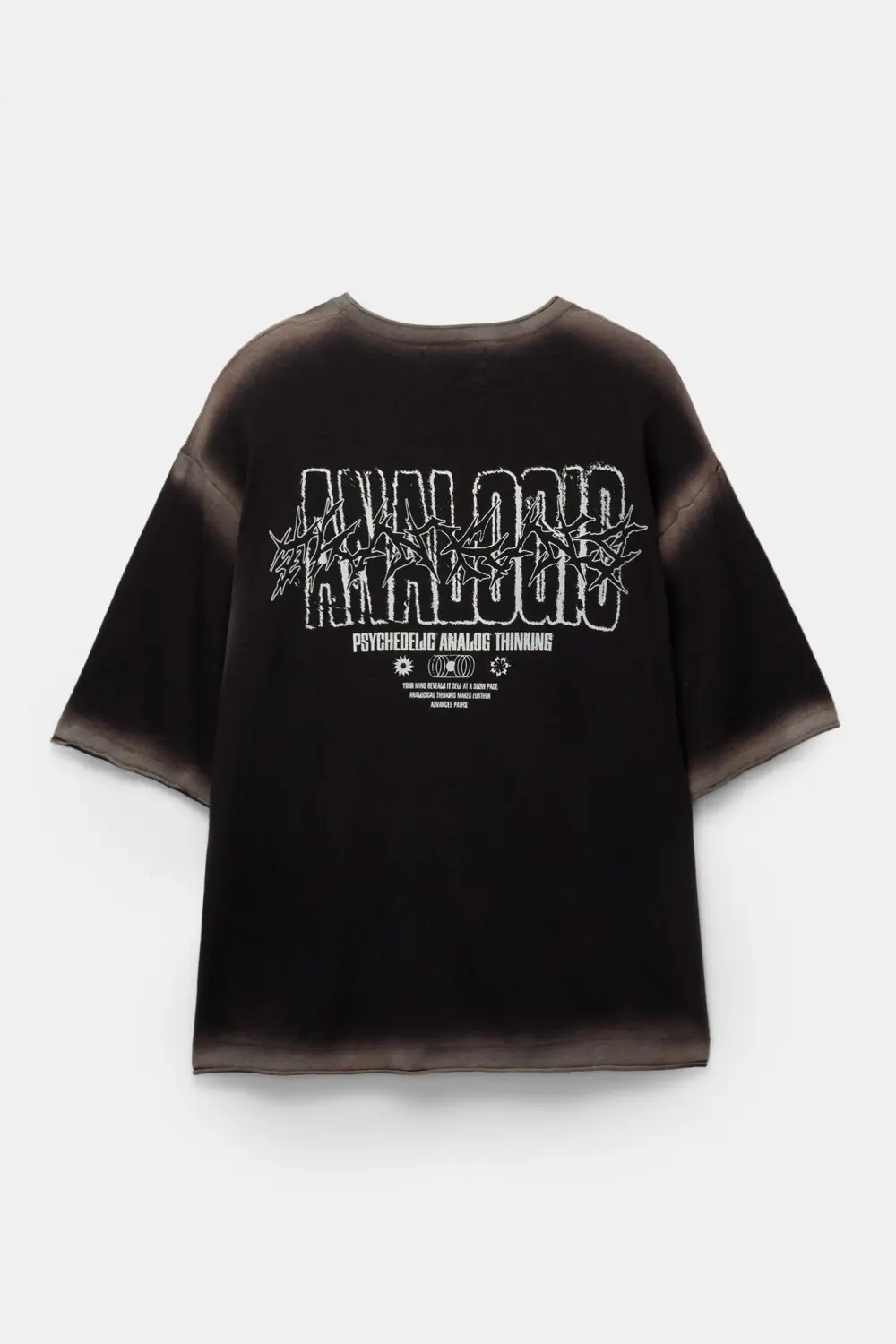 Knit T-shirt with faded edges