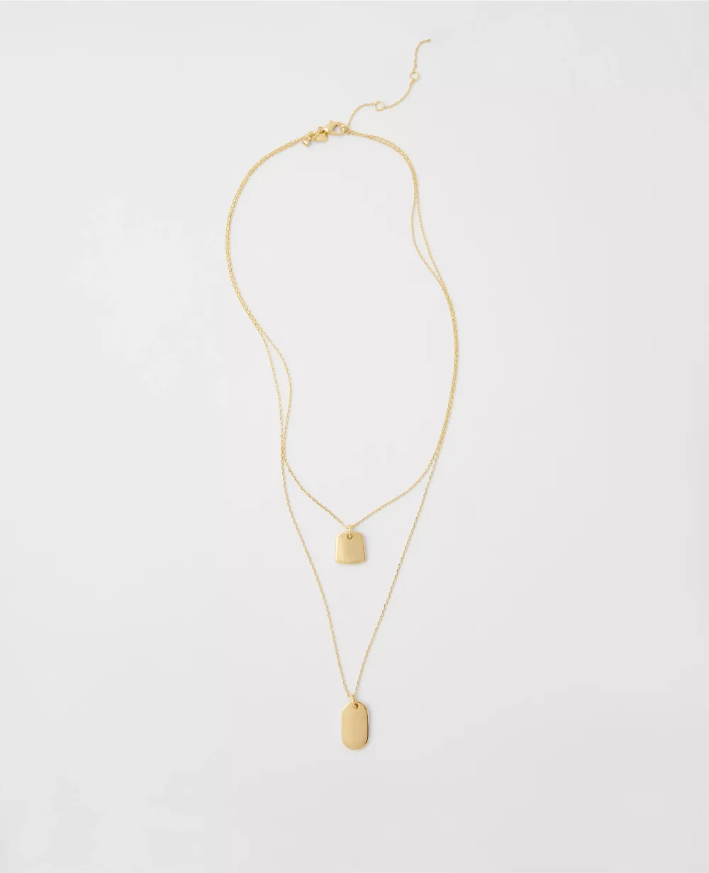 Double Chain Nugget Necklace