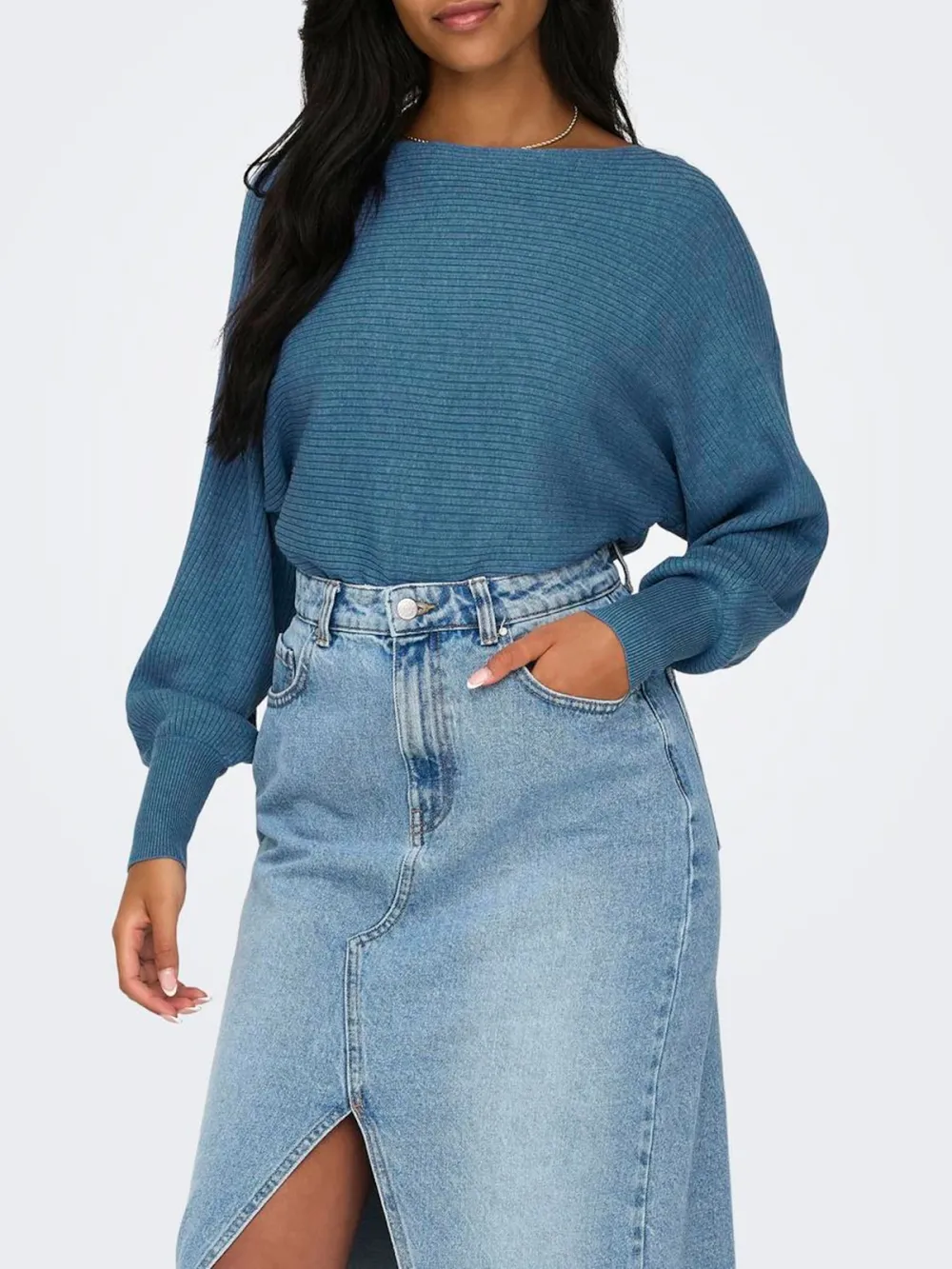 Plain Colored Crew Neck Long Sleeve Sweaters