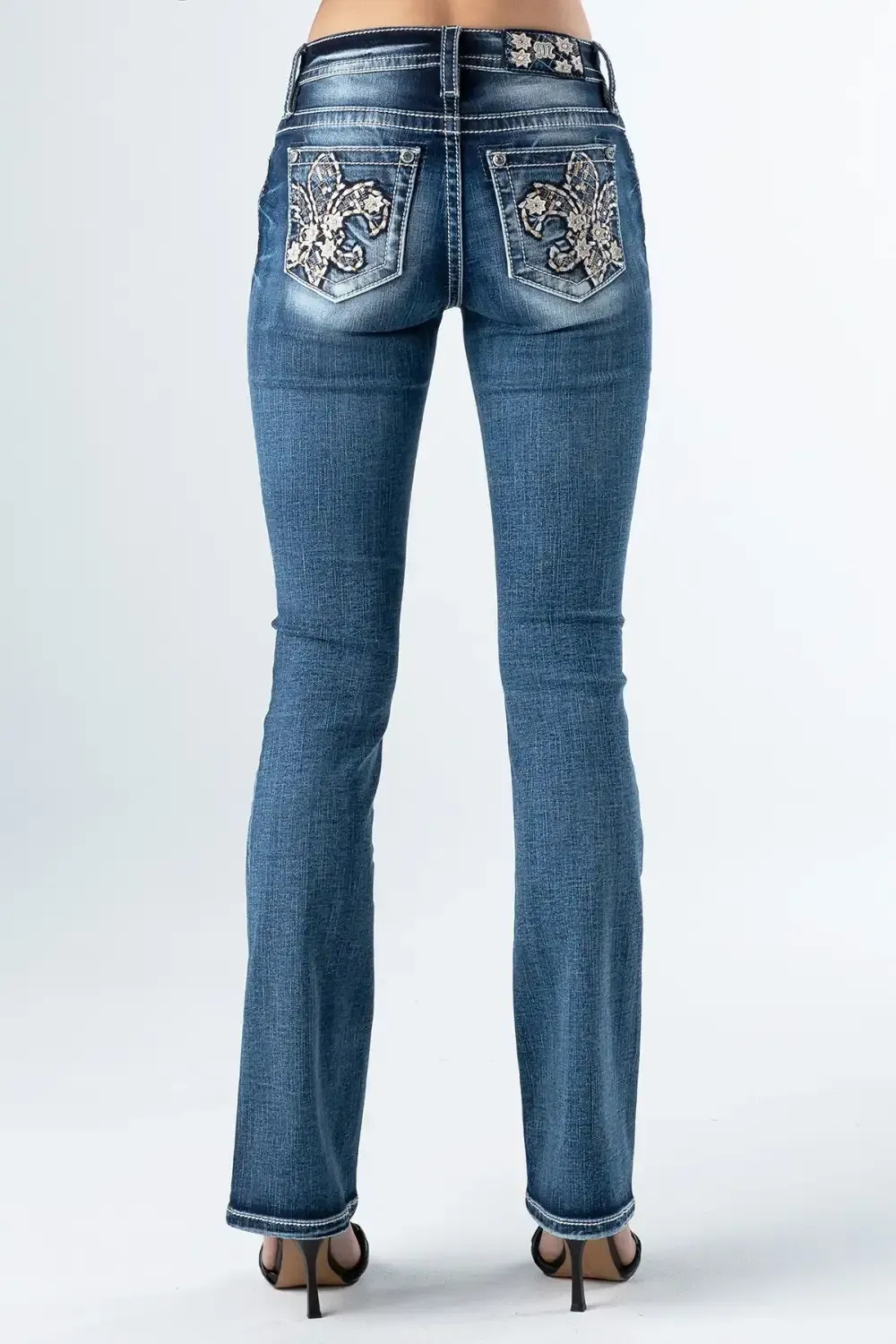 Fleur De Lis Flower Denim