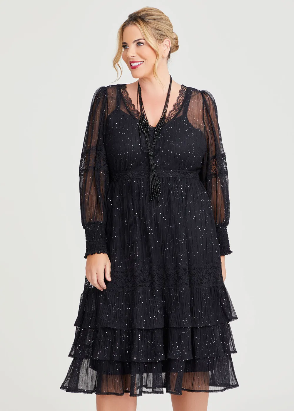 Lydia Lace Sparkle Cocktail Dress