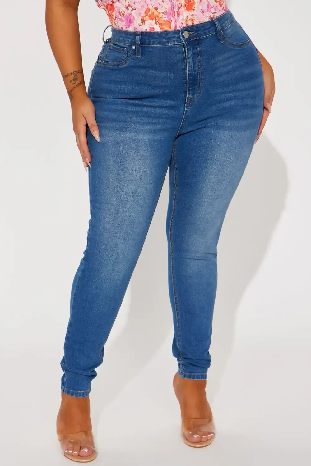 Tucson Booty Lifting High Rise Stretch Skinny Jeans - Medium Wash