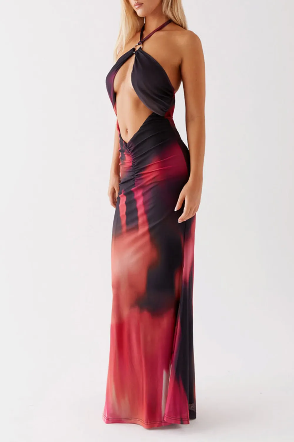 Rheanna Maxi Dress - Pink Print