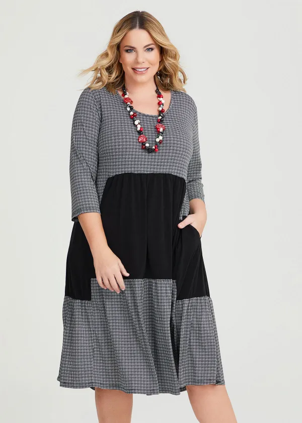 Mini Check Tier Dress
