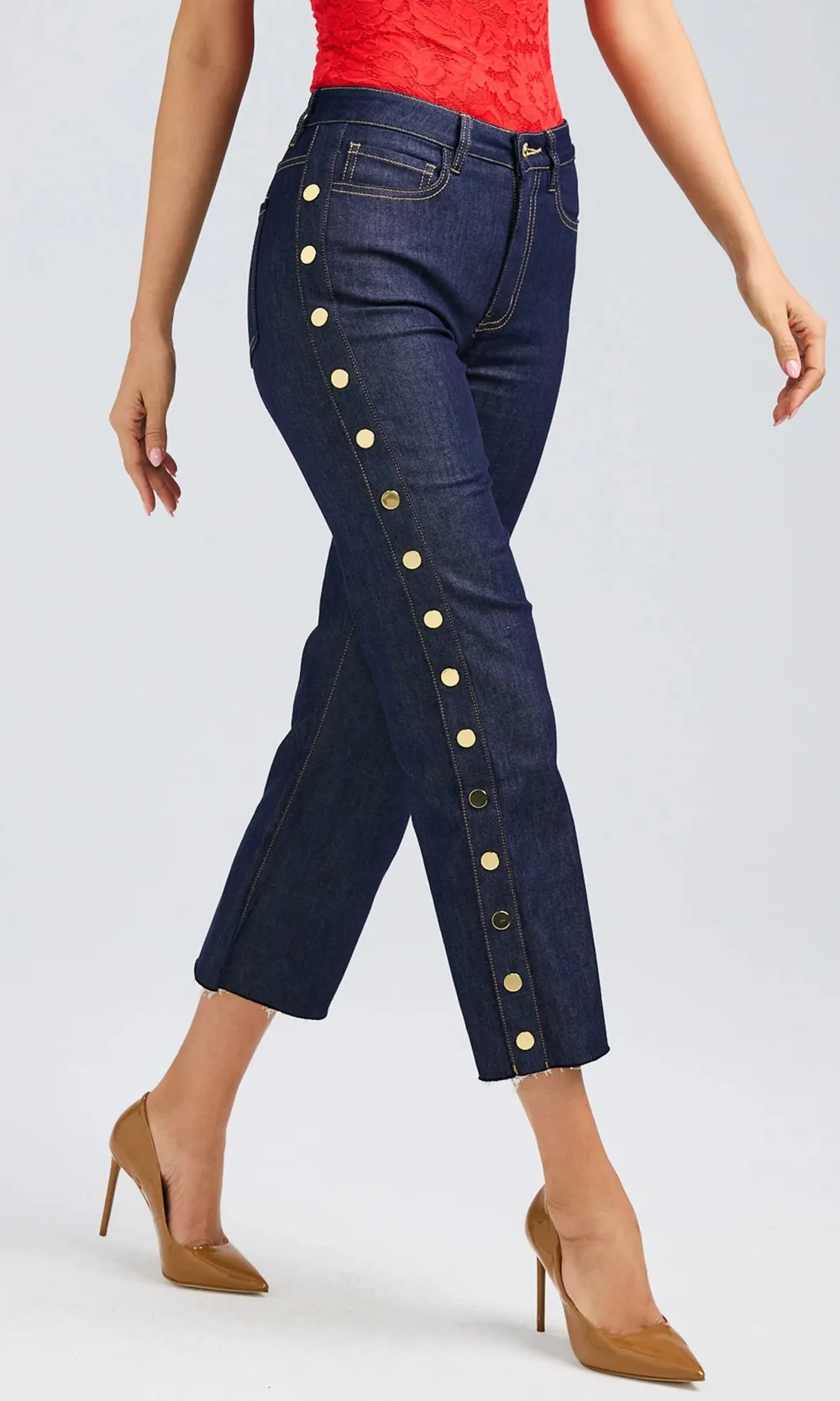 Stephen Sheen Denim Snap Pants