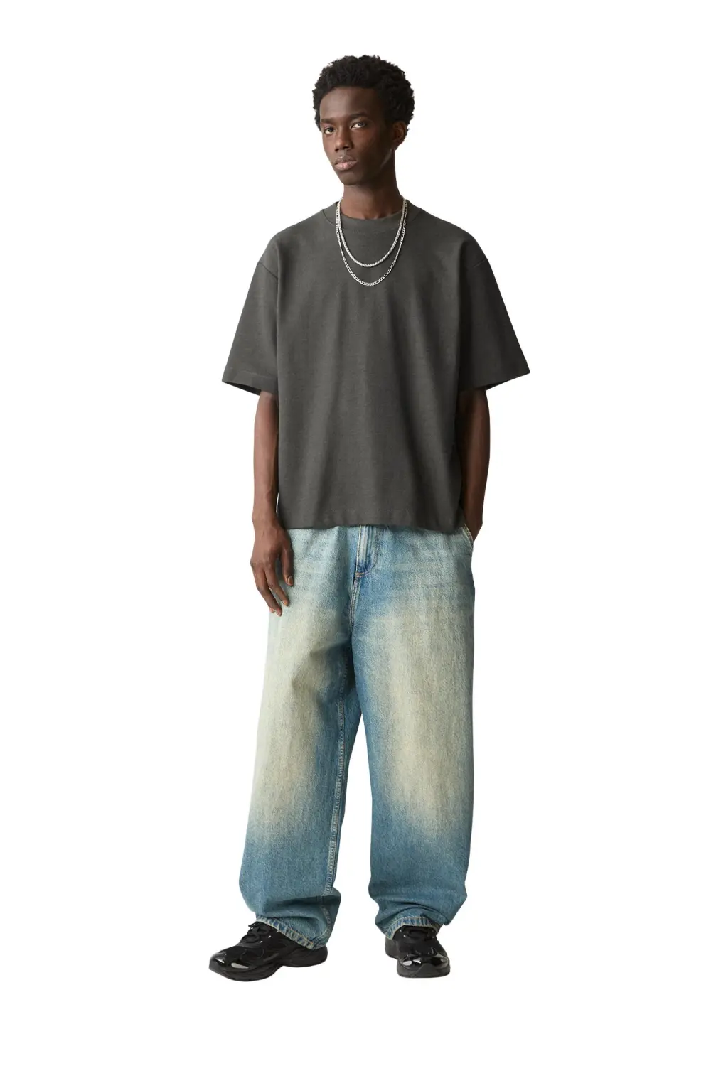 Textured short sleeve sweatshirt