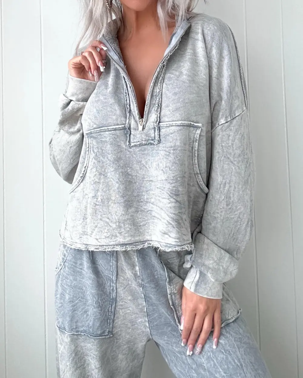 Level Half Zip Pullover - Grey