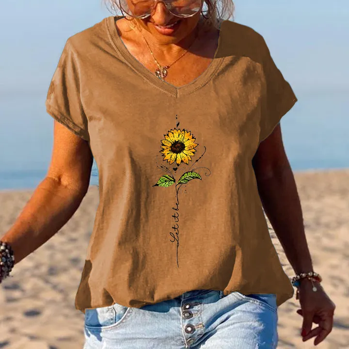 Let It Be Printed Sunflower T-shirt