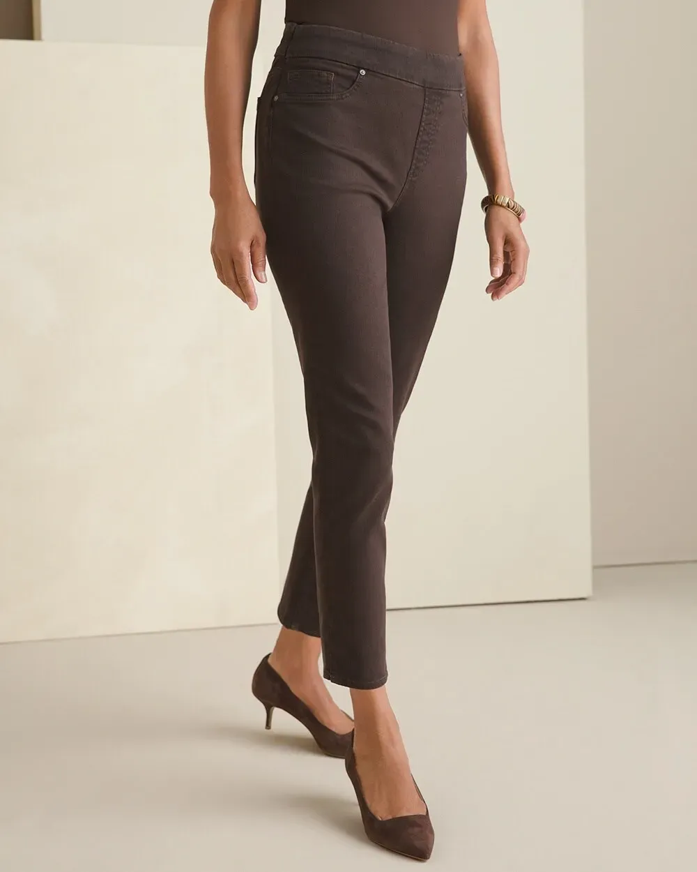 Denim Pull-On Ankle Jeggings