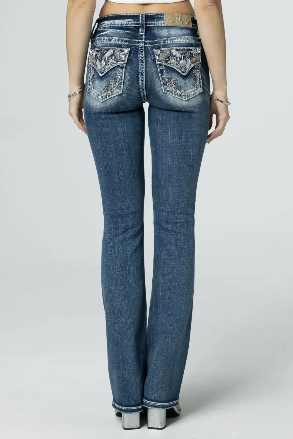 Champagne Leaves Bootcut Jeans