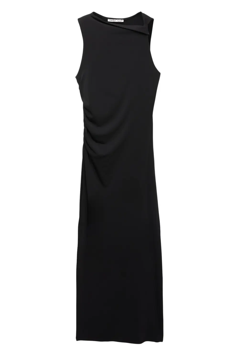 Vestido midi frunces