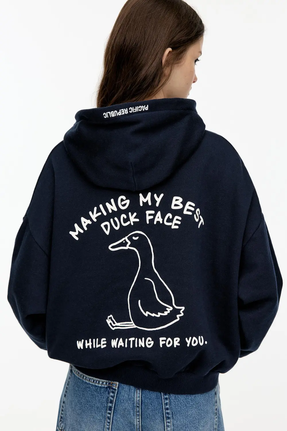 Sudadera capucha gráfico pato
