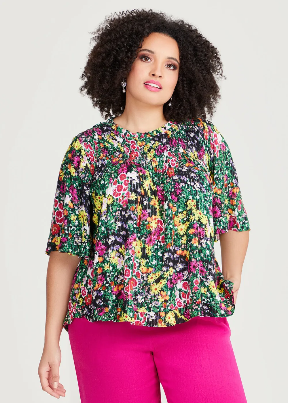 Natural Lurex Ditzy Top