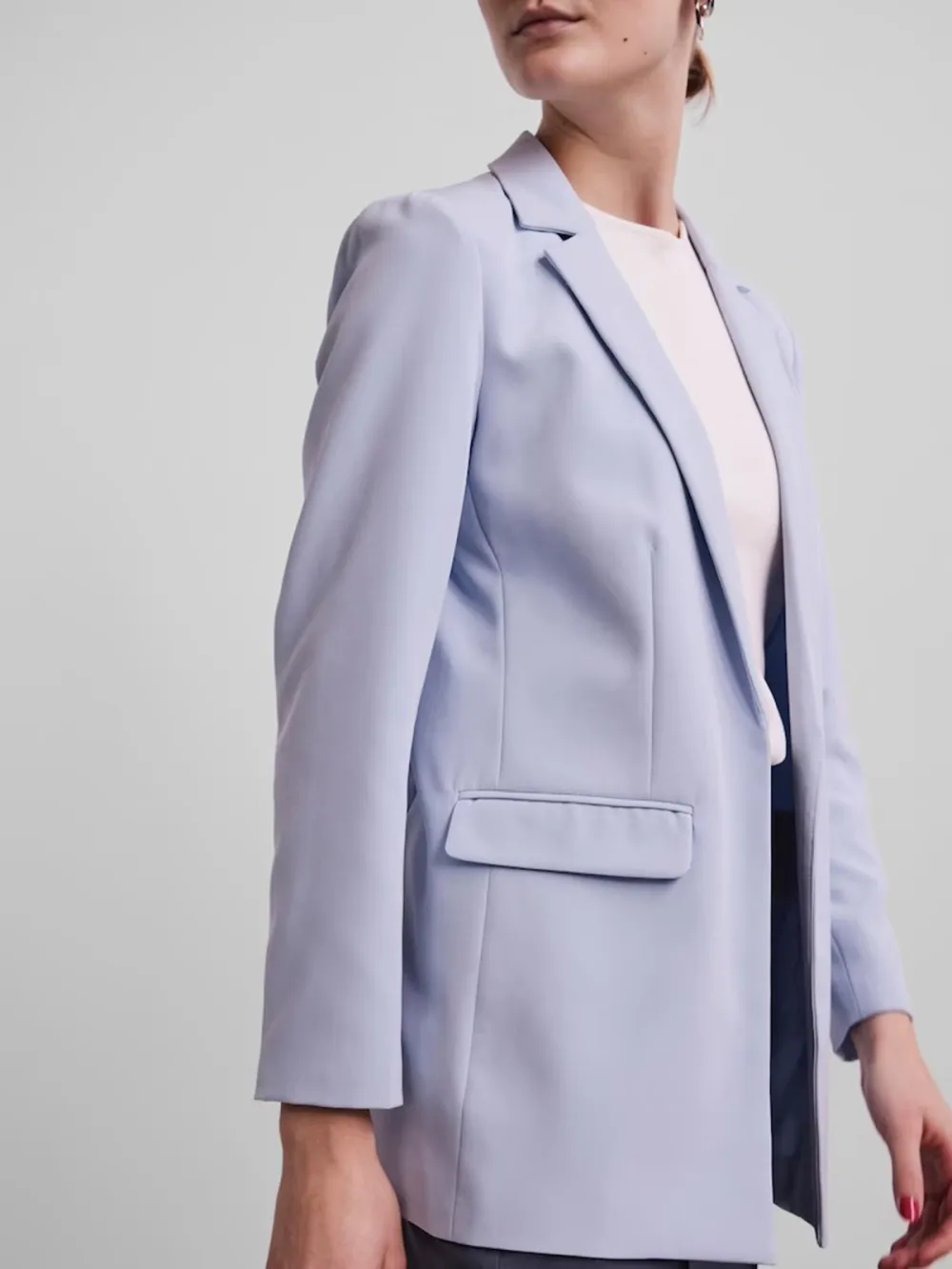 Plain Colored Without Fasteningl Blazer